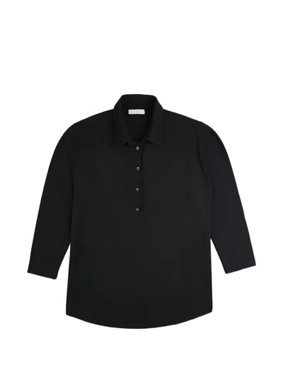 Slowear Buttoned Polo Shirt In Black