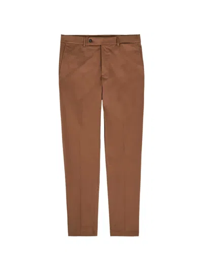 Slowear Buttoned Straight-leg Trousers In Brown