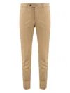Slowear Buttoned-welt-pocket Chino Trousers In Brown