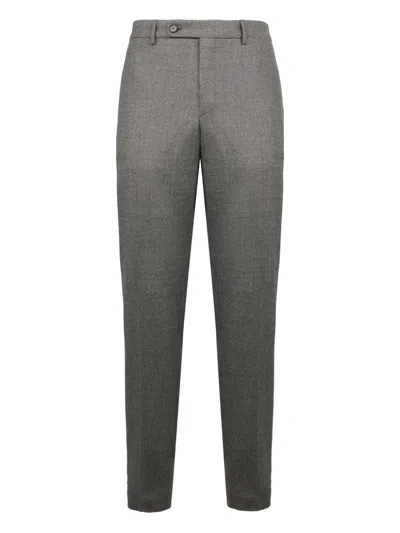 Slowear Buttoned-welt-pocket Trousers In Gray