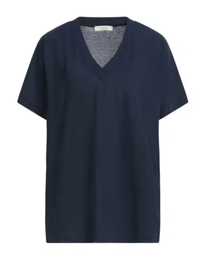 Slowear By  Woman T-shirt Midnight Blue Size L Organic Cotton