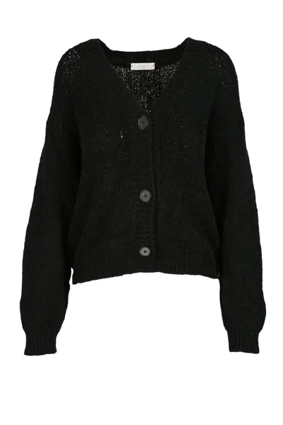 Slowear By Zanone Linen Cardigan - Black