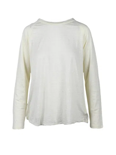 Slowear By Zanone Linen T-shirt Raglan Sleeves - White