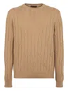 Slowear Cable-knit Cotton Sweater In Brown