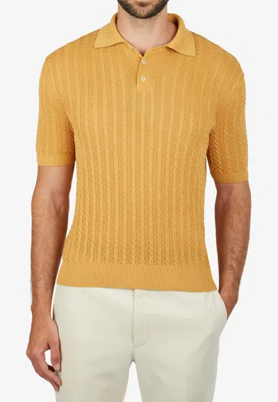 Slowear Cable Knit Polo T-shirt