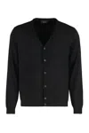 Slowear Cardigan In Virgin Wool In Black
