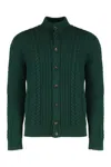Slowear Buttoned Pockets Virgin-wool Cardigan In Green