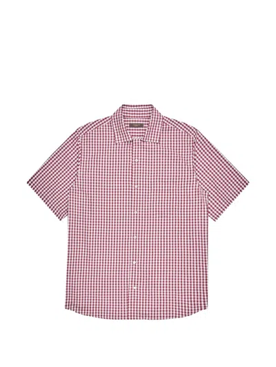 Slowear Checked Cotton Shirt In Red