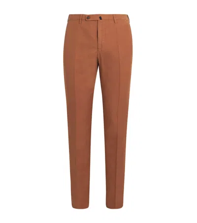 Slowear Chinolino Garment-dye Chinos In Brown