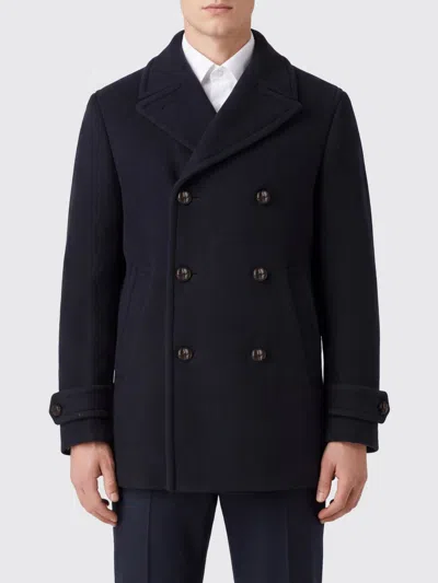 Slowear Montedoro Wool-blend Coat In Blue