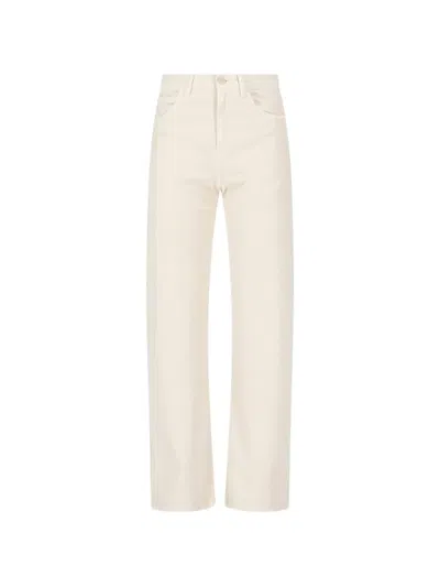 Slowear Corduroy Straight-leg Trousers In White