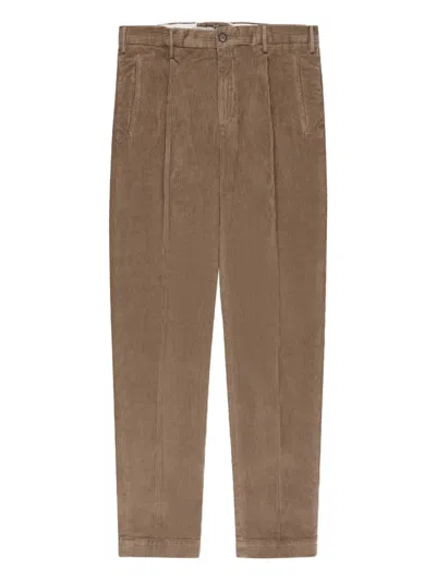 Slowear Corduroy Tapered Trousers In Brown