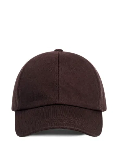 Slowear Corduroy-effect Baseball Cap In Brown