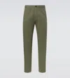 Slowear Cotton And Linen Slim Pants In Green