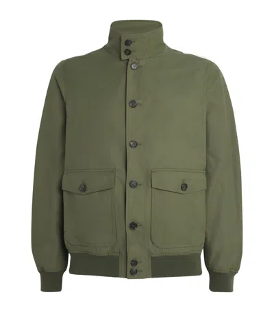 Slowear Cotton-blend Bomber Jacket In Green