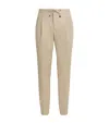 Slowear Cotton-blend Drawstring Tailored Trousers In Beige
