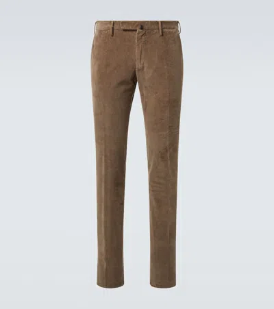 Slowear Cotton Corduroy Chinos In Brown