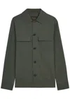 Slowear Ice Cotton Crepe Twill Pocket Overshirt In Green