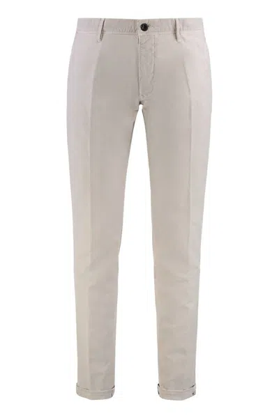 Slowear Button Zip Cotton Trousers In Neutral