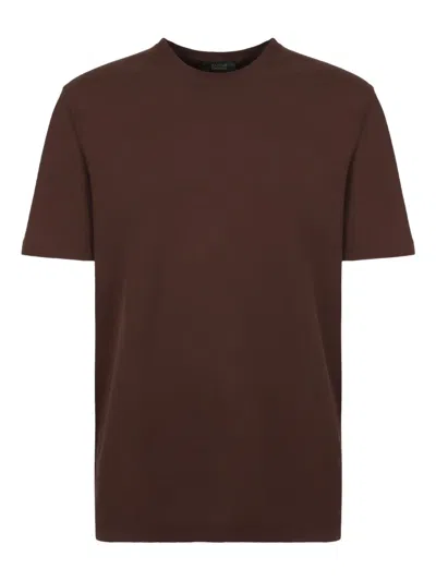 Slowear Crew Neck T-shirt In Brown