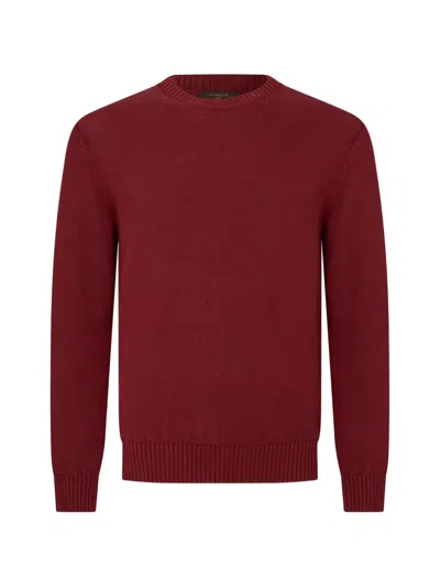 Slowear Crewneck Knitted Sweater In Red