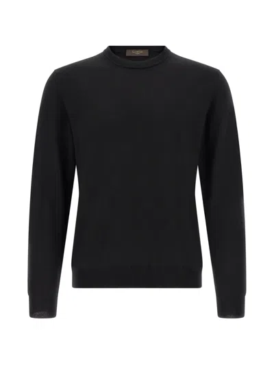 Slowear Crew-neck Ribbed-trim T-shirt In Black