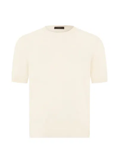 Slowear Crew-neck Short-sleeve T-shirt In Neutral