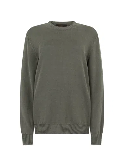 Slowear Crew-neck Sweater In Green