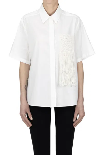 Slowear Crochet Pocket Shirt In White