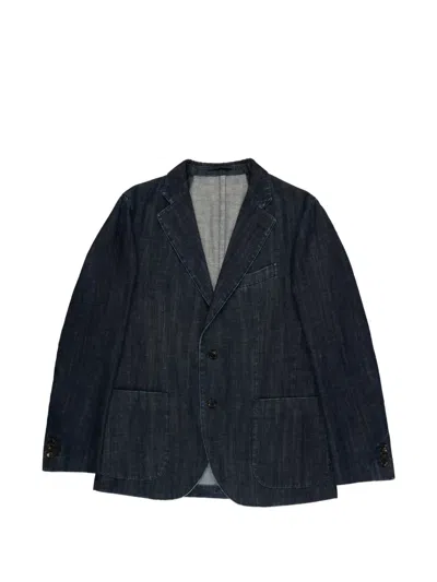 Slowear Denim Slim Blazer In Blue