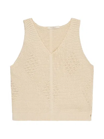 Slowear Diamond Cotton Top In Neutral