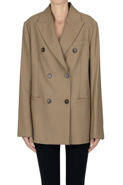 Slowear Double-breasted Blazer In Brown