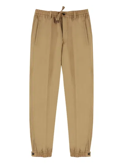 Slowear Drawstring Elasticated Trousers In Burgundy