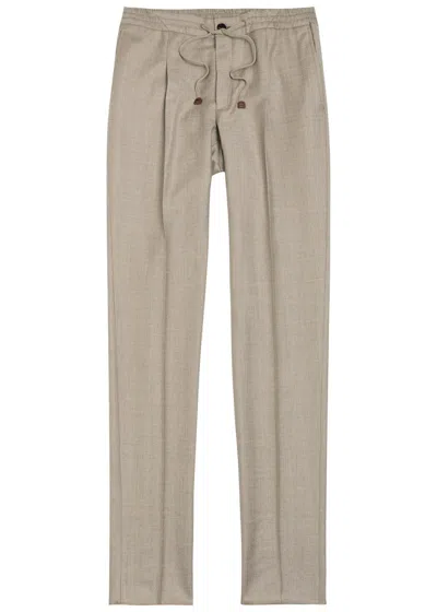 Slowear Drawstring Wool Trousers In Neutral