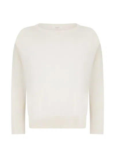 Slowear Drop-shoulder Fine-knit Sweater In Neutral