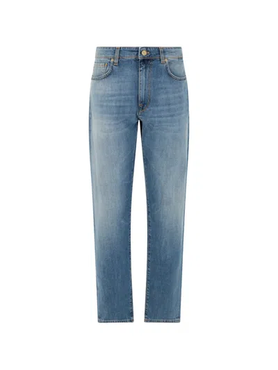 Slowear Faded-effect Five-pocket Jeans In Blue