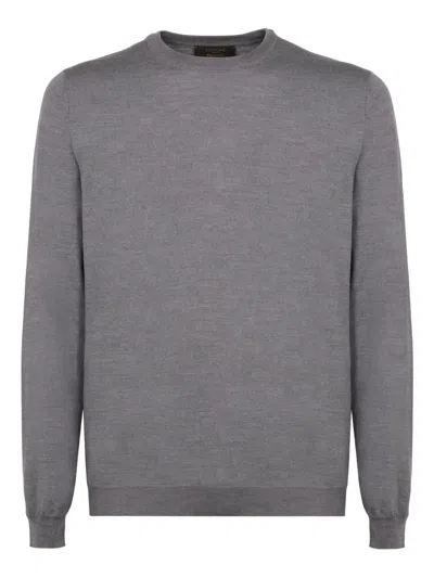 Slowear Fine-knit Ribbed Sweater In Gray