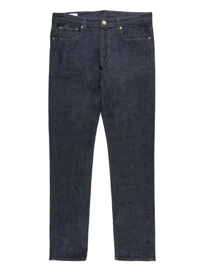 Slowear Five-pocket Denim Cotton Trousers In Blue