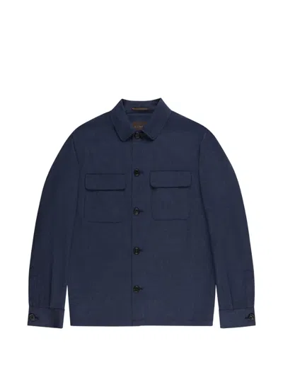 Slowear Flap-pocket Overshirt In Blue
