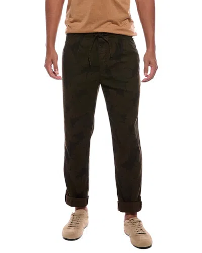 Slowear Flat Front Linen-blend Pant In Brown
