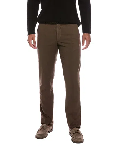Slowear Flat Front Regular Fit Pant In Brown