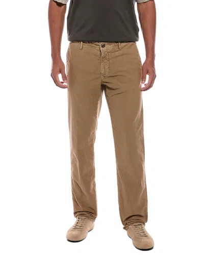 Slowear Flat Front Regular Fit Pant In Brown