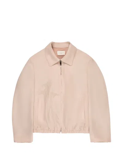 Slowear Floral-embroidered Bomber Jacket In Pink