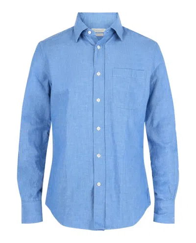 Slowear Glanshirt Collared Button-up Shirt In Blue