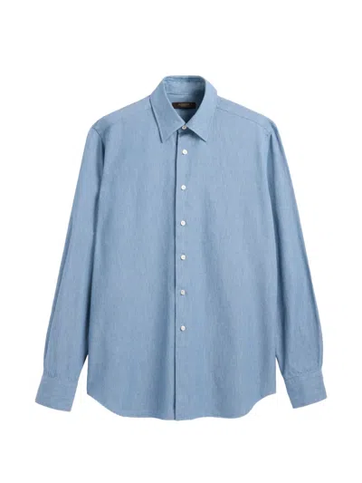 Slowear Glanshirt Cotton-twill Shirt In Blue