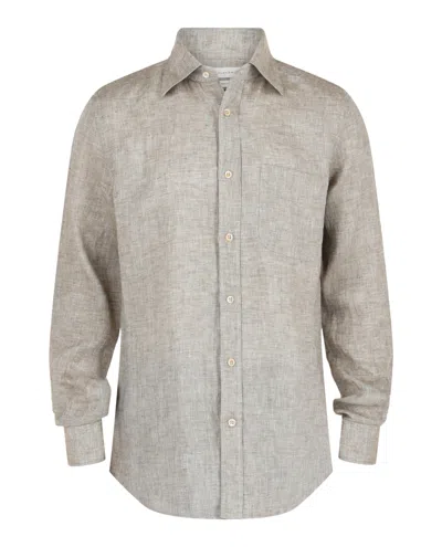 Slowear Glanshirt Linen Dress Shirt In Gray