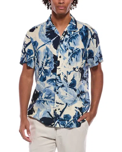 Slowear Glanshirt Linen Shirt In Blue