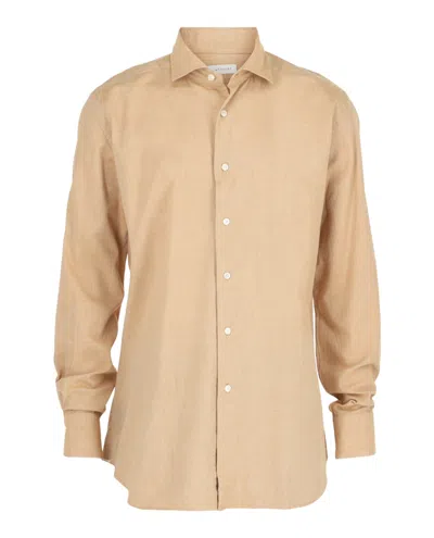 Slowear Glanshirt Slim-fit Dress Shirt In Brown