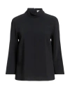 Slowear Glanshirt Woman Top Black Size 8 Viscose, Acetate, Elastane In Black