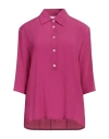 Slowear Glanshirt Woman Top Garnet Size 10 Acetate, Silk In Red